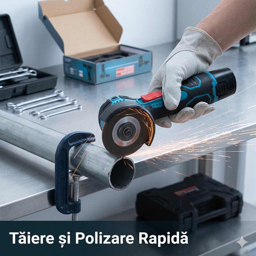 Bormașină electrică si flex pentru uz casnic – set complet cu accesorii