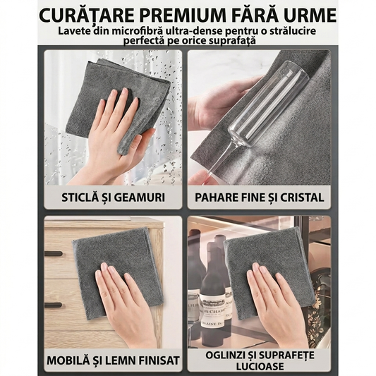 Lavete magice din microfibră 5Bucati – curățare fără urme în câteva secunde